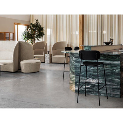 Co Seat Upholstered Bar Counter Chair - Dark Stained Oak