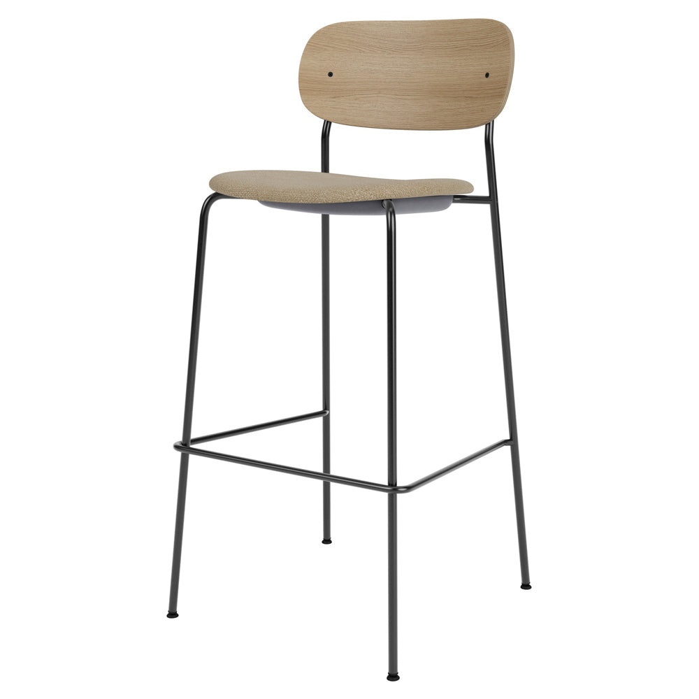 Co Seat Upholstered Bar Counter Chair - Natural Oak