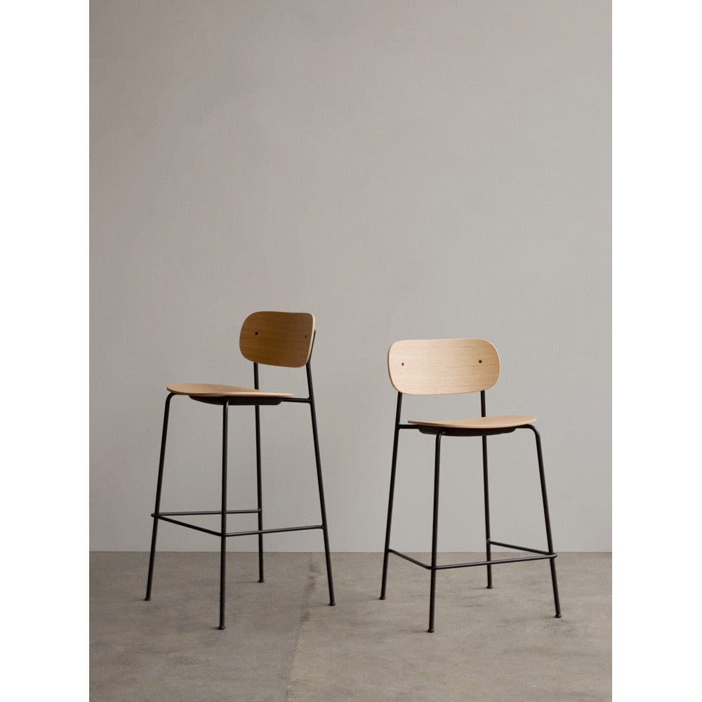 Co Seat Upholstered Bar Counter Chair - Natural Oak