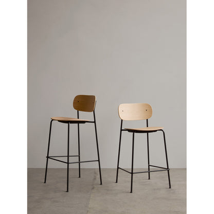 Co Seat Upholstered Bar Counter Chair - Natural Oak
