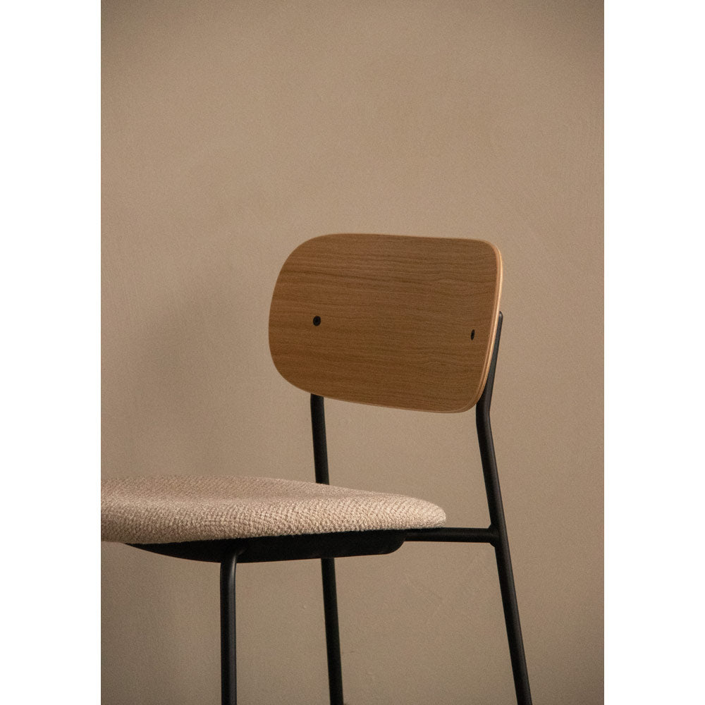 Co Seat Upholstered Bar Counter Chair - Natural Oak