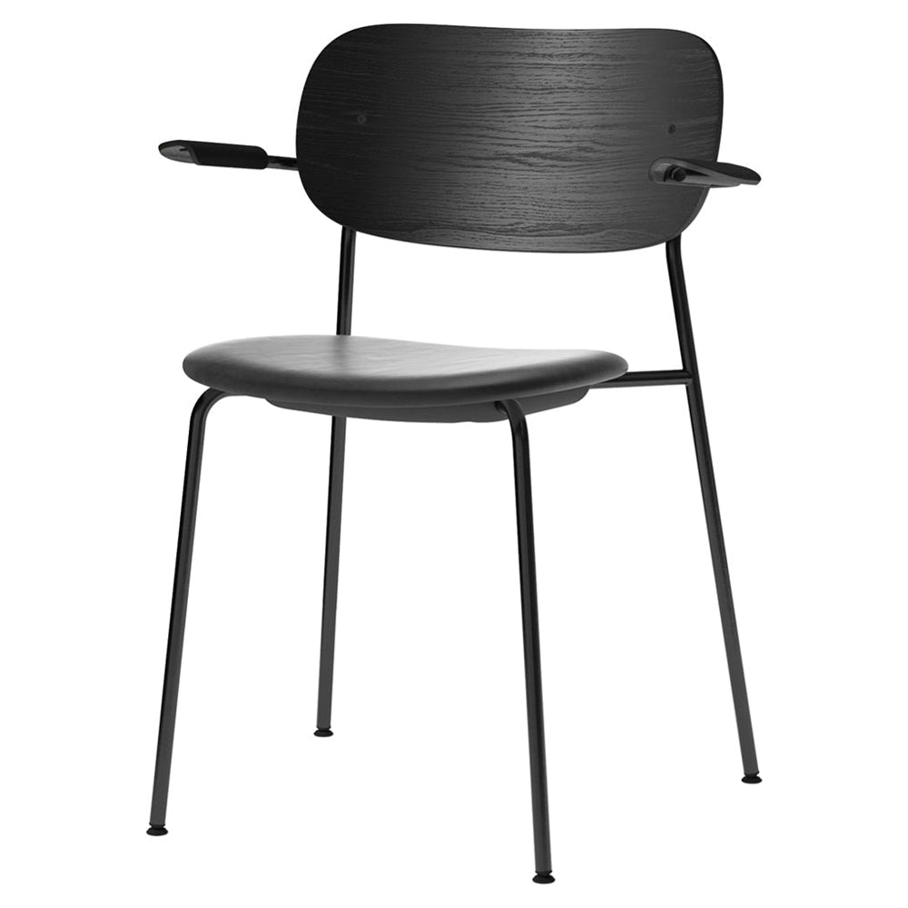 Co Seat Upholstered Dining Armchair - Black Oak
