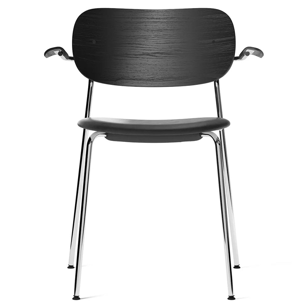 Co Seat Upholstered Dining Armchair - Black Oak