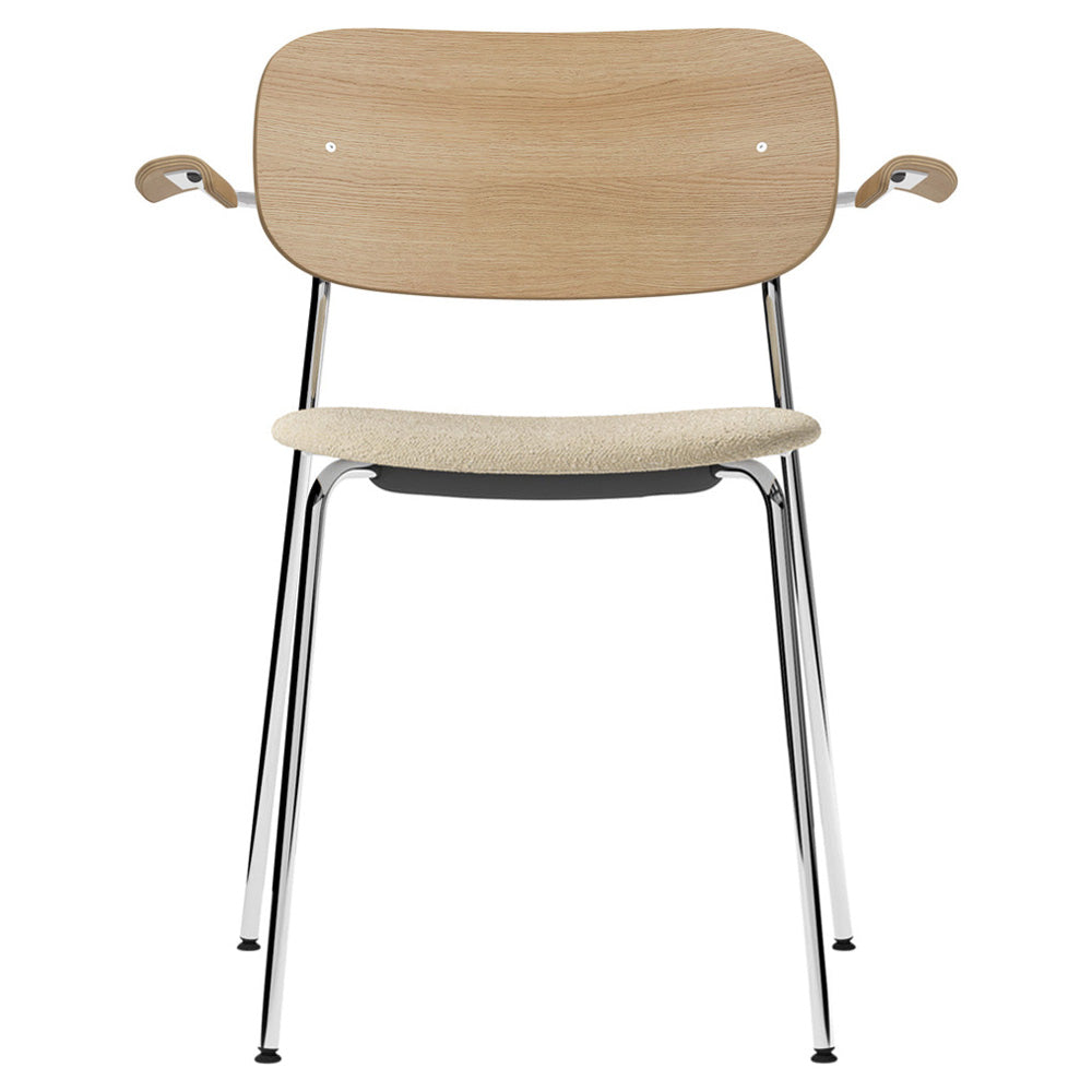 Co Seat Upholstered Dining Armchair - Natural Oak