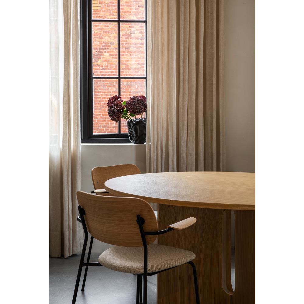 Co Seat Upholstered Dining Armchair - Natural Oak