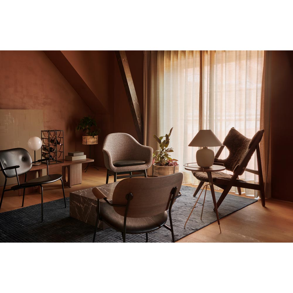 Co Seat Upholstered Lounge Chair - Dark Stained Oak