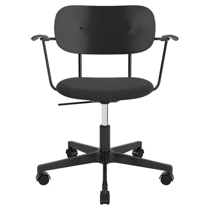 Co Seat Upholstered Task Armchair - Black Oak