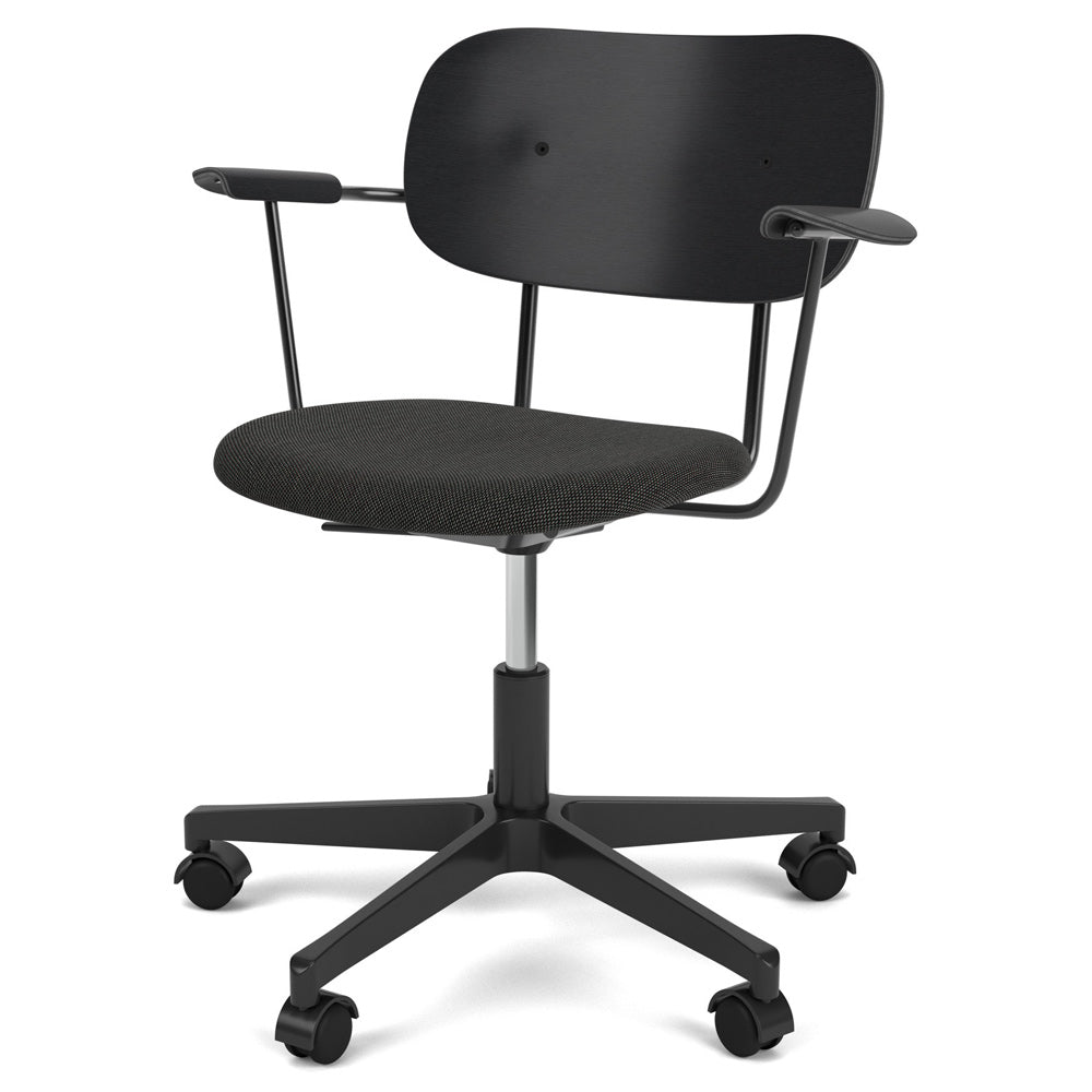 Co Seat Upholstered Task Armchair - Black Oak