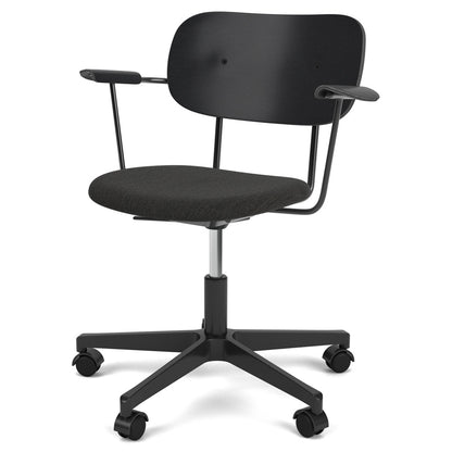 Co Seat Upholstered Task Armchair - Black Oak