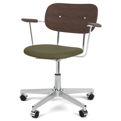 Co Seat Upholstered Task Armchair - Dark Stained Oak