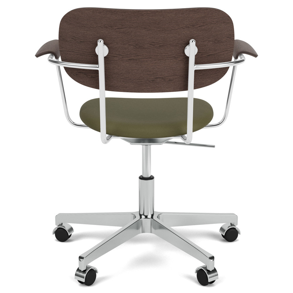 Co Seat Upholstered Task Armchair - Dark Stained Oak