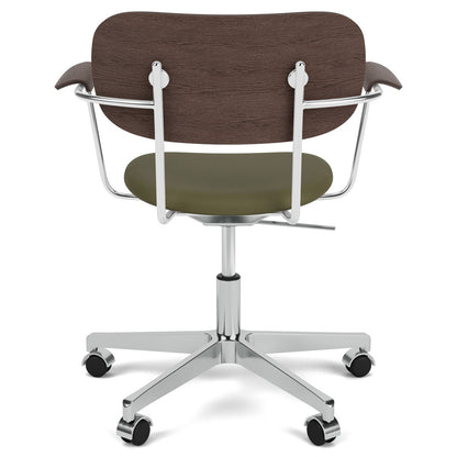 Co Seat Upholstered Task Armchair - Dark Stained Oak