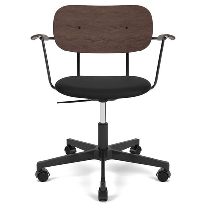 Co Seat Upholstered Task Armchair - Dark Stained Oak