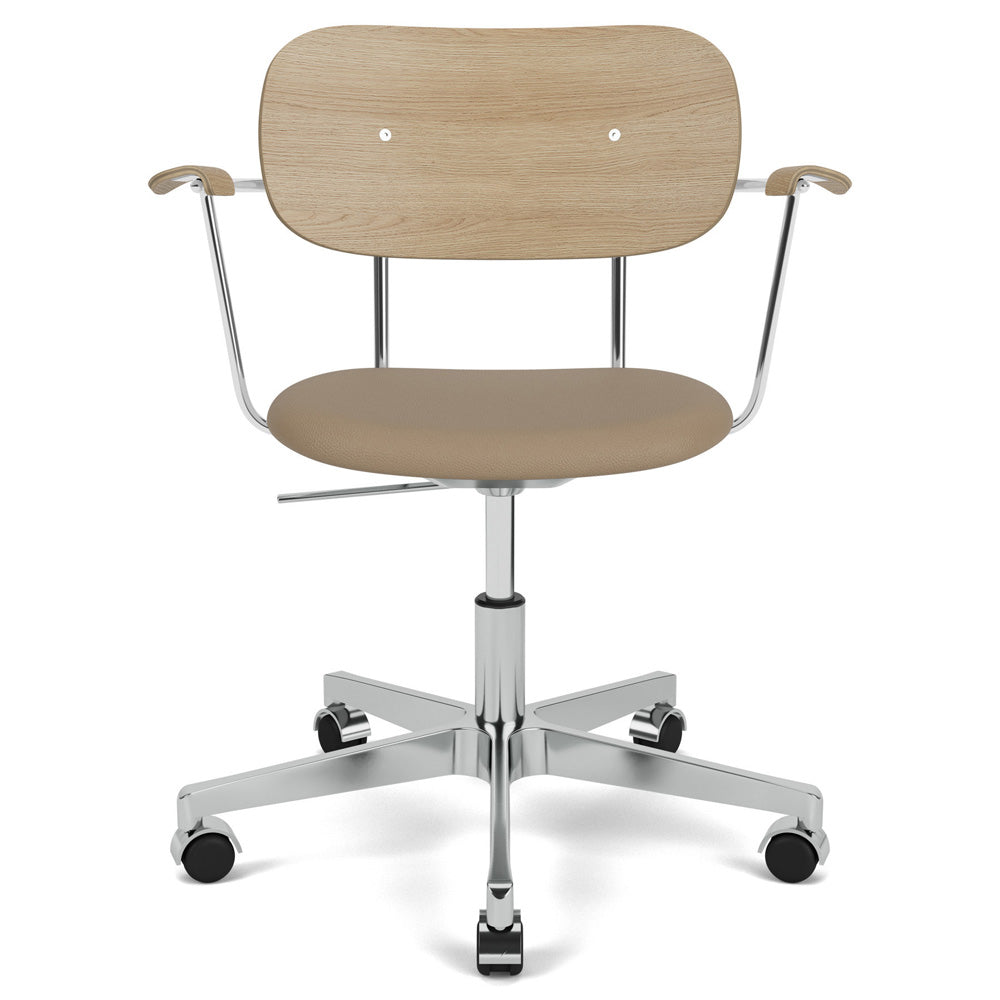 Co Seat Upholstered Task Armchair - Natural Oak