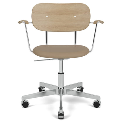 Co Seat Upholstered Task Armchair - Natural Oak