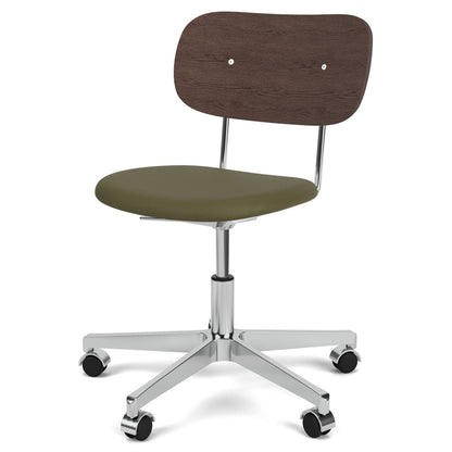 Co Seat Upholstered Task Chair - Dark Stained Oak