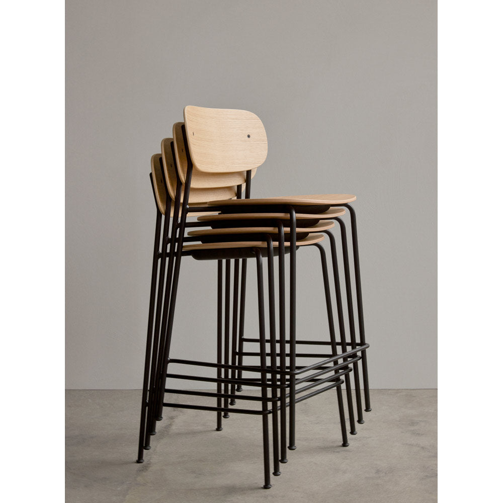 Co Unupholstered Bar Counter Chair - Natural Oak
