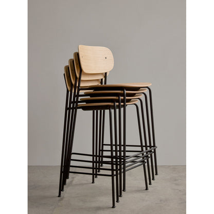 Co Unupholstered Bar Counter Chair - Natural Oak