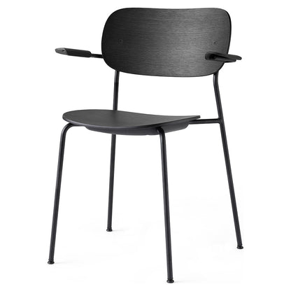 Co Unupholstered Dining Armchair - Black Base, Black Oak