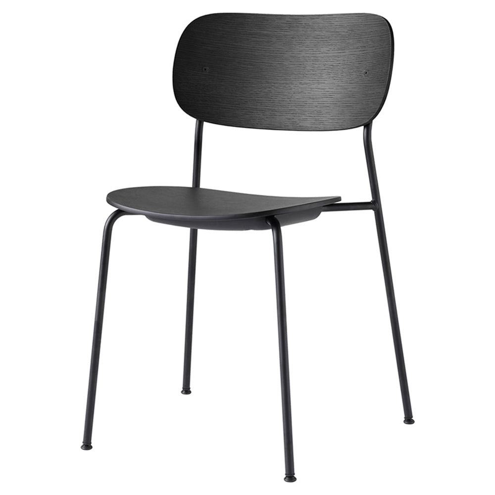 Co Unupholstered Dining Chair - Black Base, Black Oak