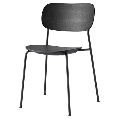 Co Unupholstered Dining Chair - Black Base, Black Oak