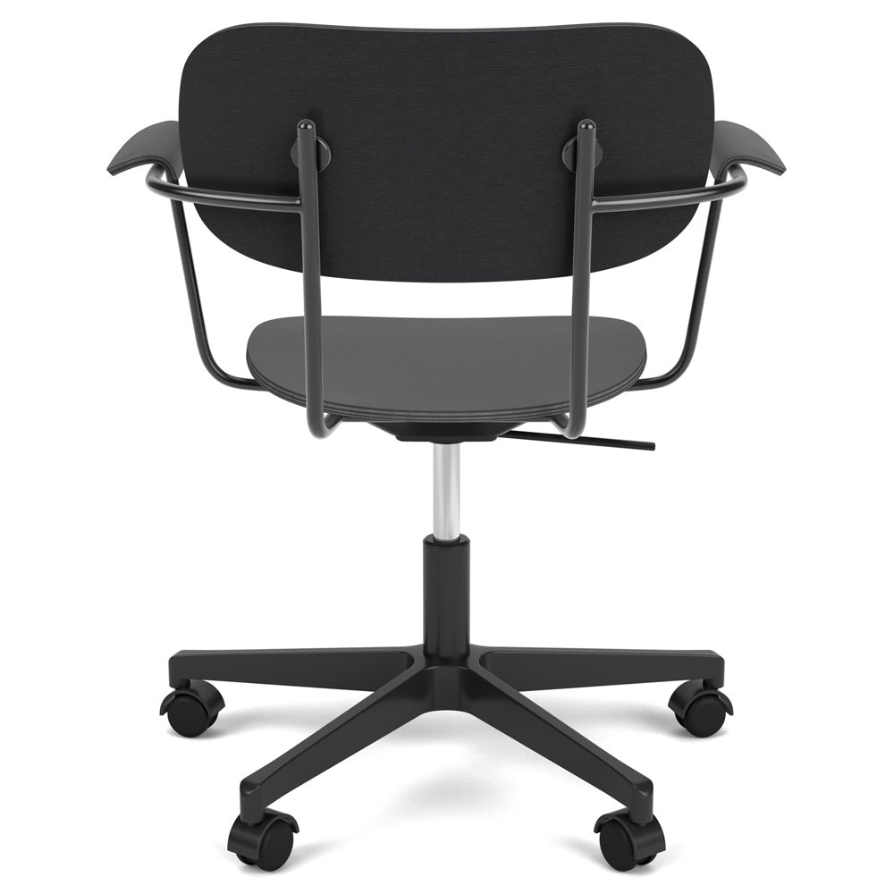 Co Unupholstered Task Armchair - Black Base, Black Oak