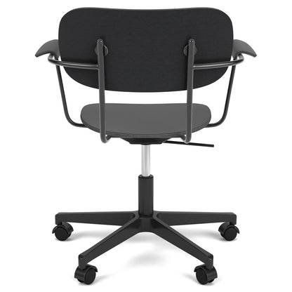 Co Unupholstered Task Armchair - Black Base, Black Oak
