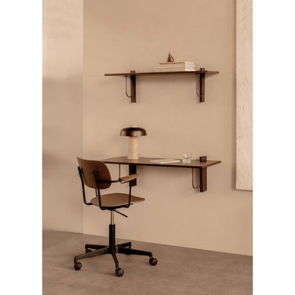 Co Unupholstered Task Armchair - Black Base, Black Oak