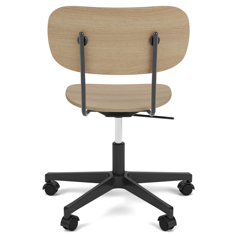 Co Unupholstered Task Chair - Black Base, Natural Oak