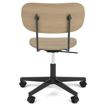 Co Unupholstered Task Chair - Black Base, Natural Oak
