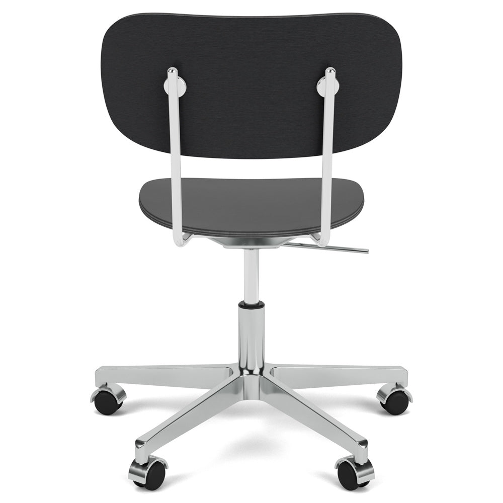 Co Unupholstered Task Chair - Polished Base, Black Oak