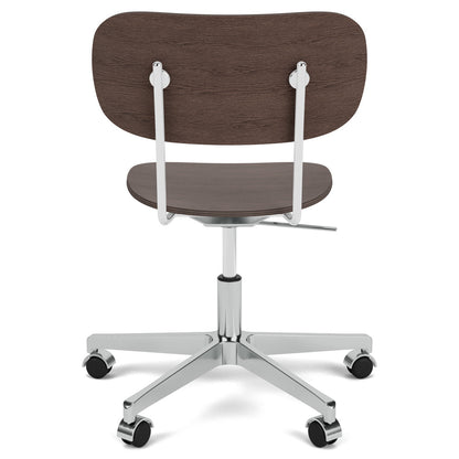 Co Unupholstered Task Chair - Polished Base, Dark Stained Oak