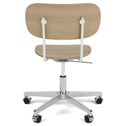 Co Unupholstered Task Chair - Polished Base, Natural Oak