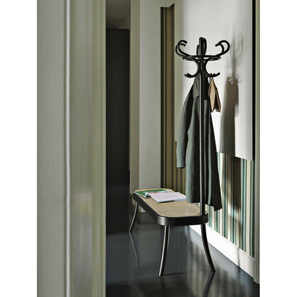 Coat Rack Bench - Cane, Black
