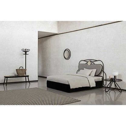 Coat Rack Bench - Cane, Black
