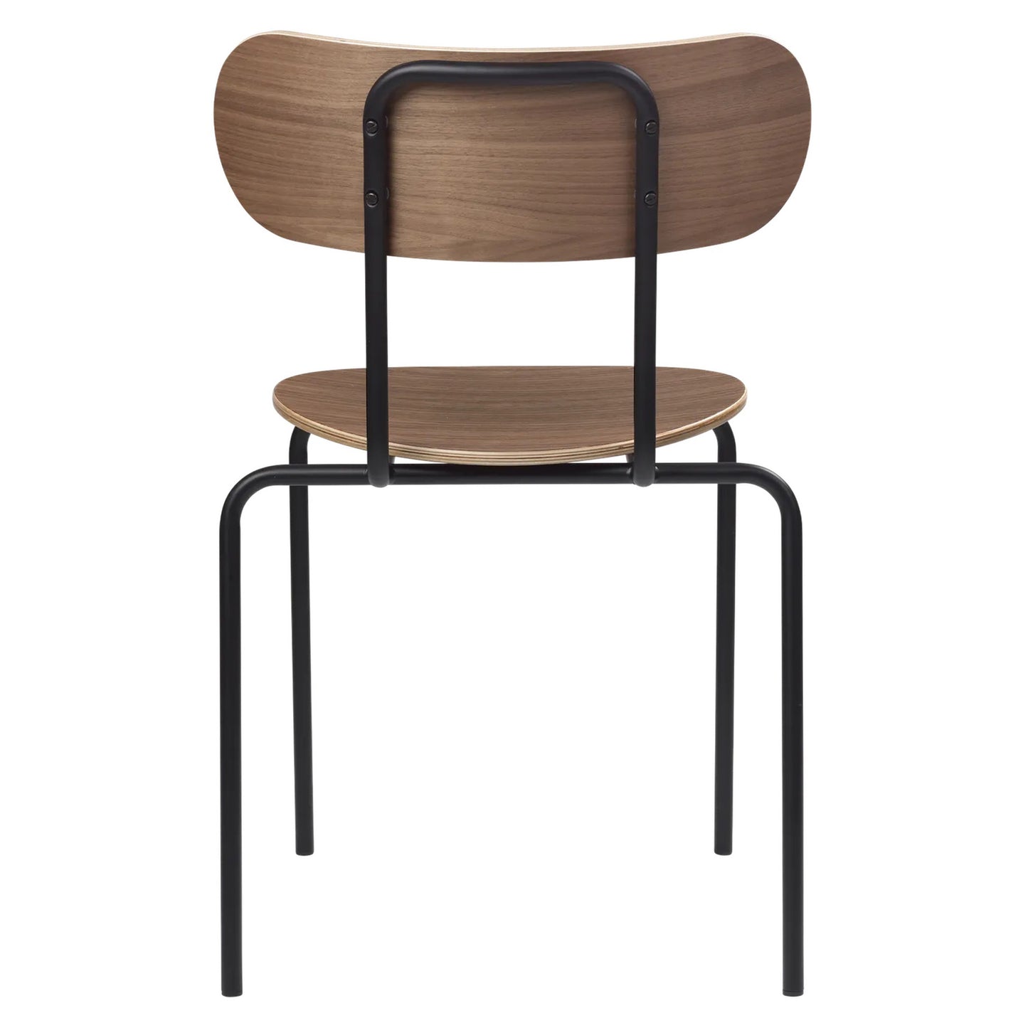 Coco Dining Chair - Unupholstered, 4-Legged Stackable, Black Base