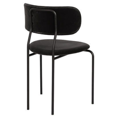 Coco Fully Upholstered Dining Chair - Anthracite Gray Velvet