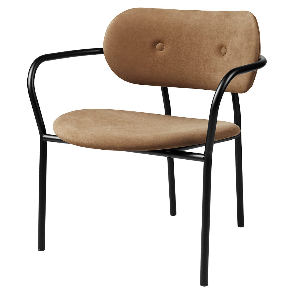 Coco Lounge Chair - Chamois Leather, Black Frame