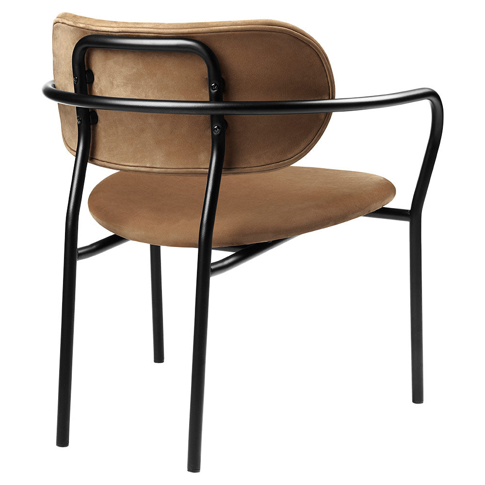 Coco Lounge Chair - Chamois Leather, Black Frame