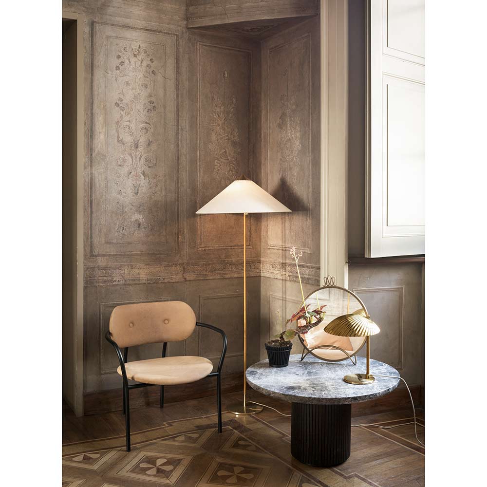 Coco Fully Upholstered Lounge Chair - Chamois Leather, Black Frame