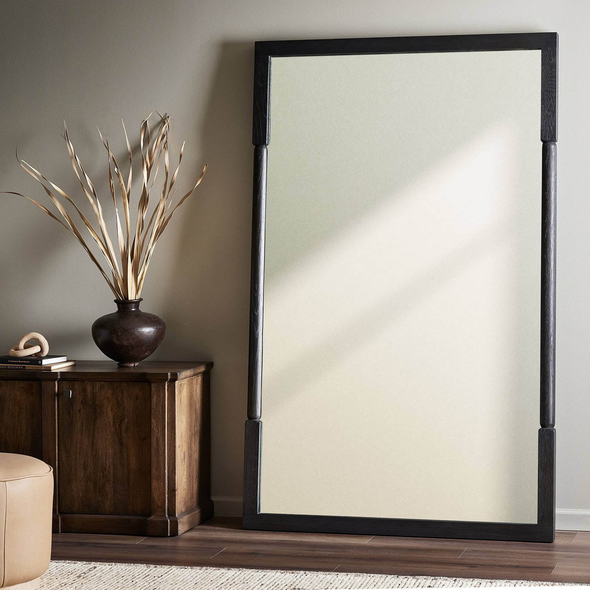 Concord Floor Mirror - Charcoal Oak
