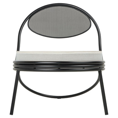 Copacabana Outdoor Lounge Chair - Leslie Stripe 020, Black Semi Matte Base