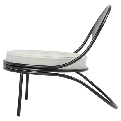 Copacabana Outdoor Lounge Chair - Leslie Stripe 020, Black Semi Matte Base
