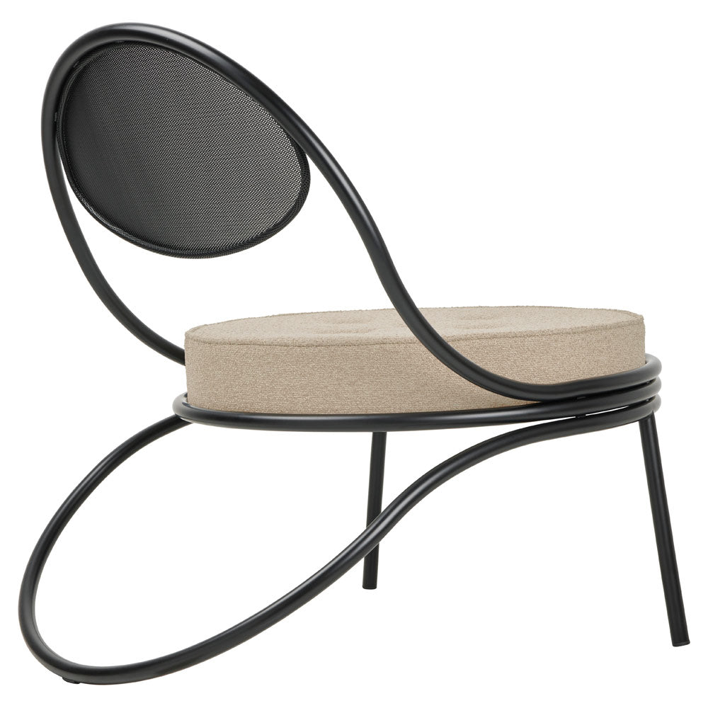 Copacabana Outdoor Lounge Chair - Lorkey 41, Black Semi Matte Base