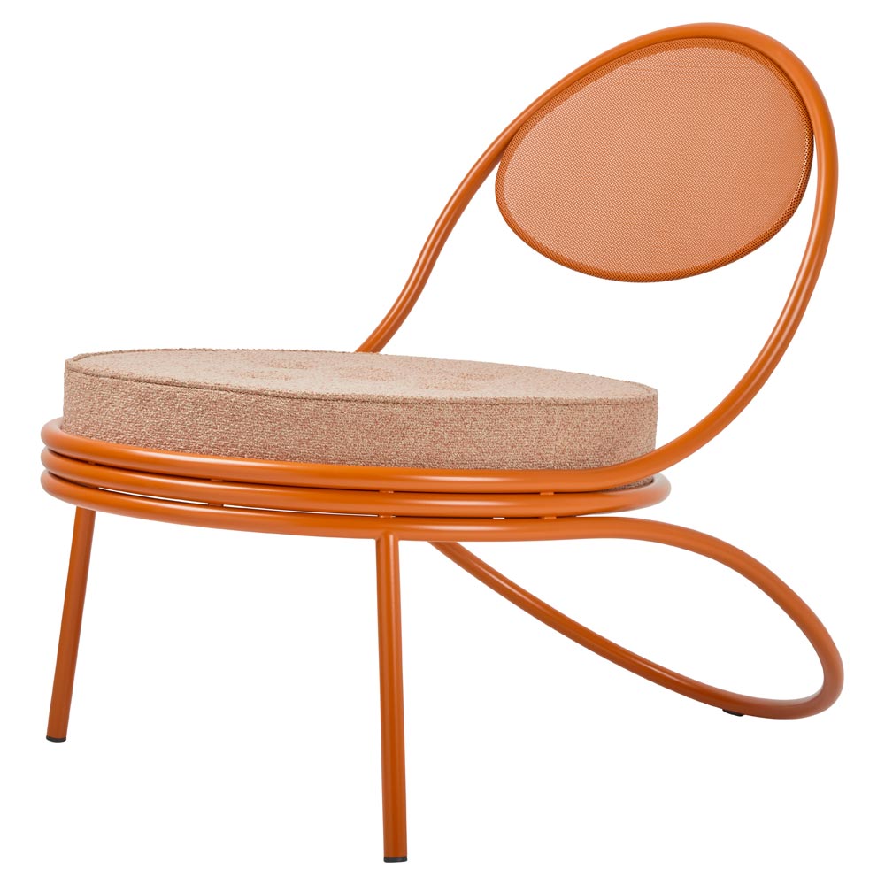 Copacabana Outdoor Lounge Chair - Lorkey 44, International Orange Base