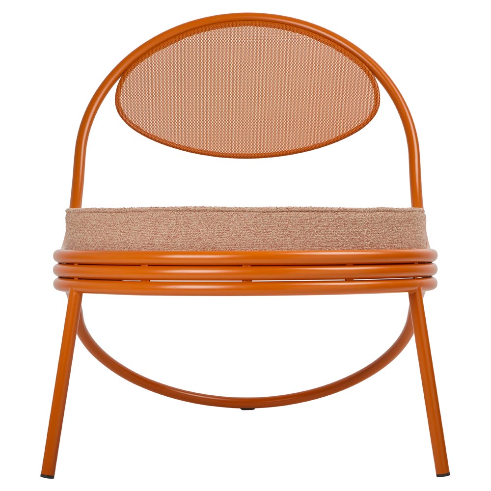 Copacabana Outdoor Lounge Chair - Lorkey 44, International Orange Base