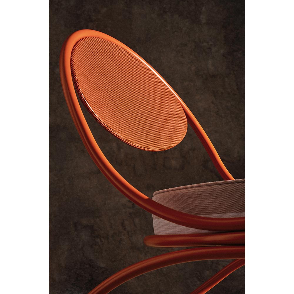 Copacabana Outdoor Lounge Chair - Lorkey 44, International Orange Base