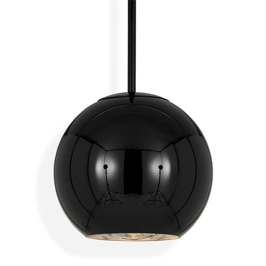 Copper Round Pendant - Black