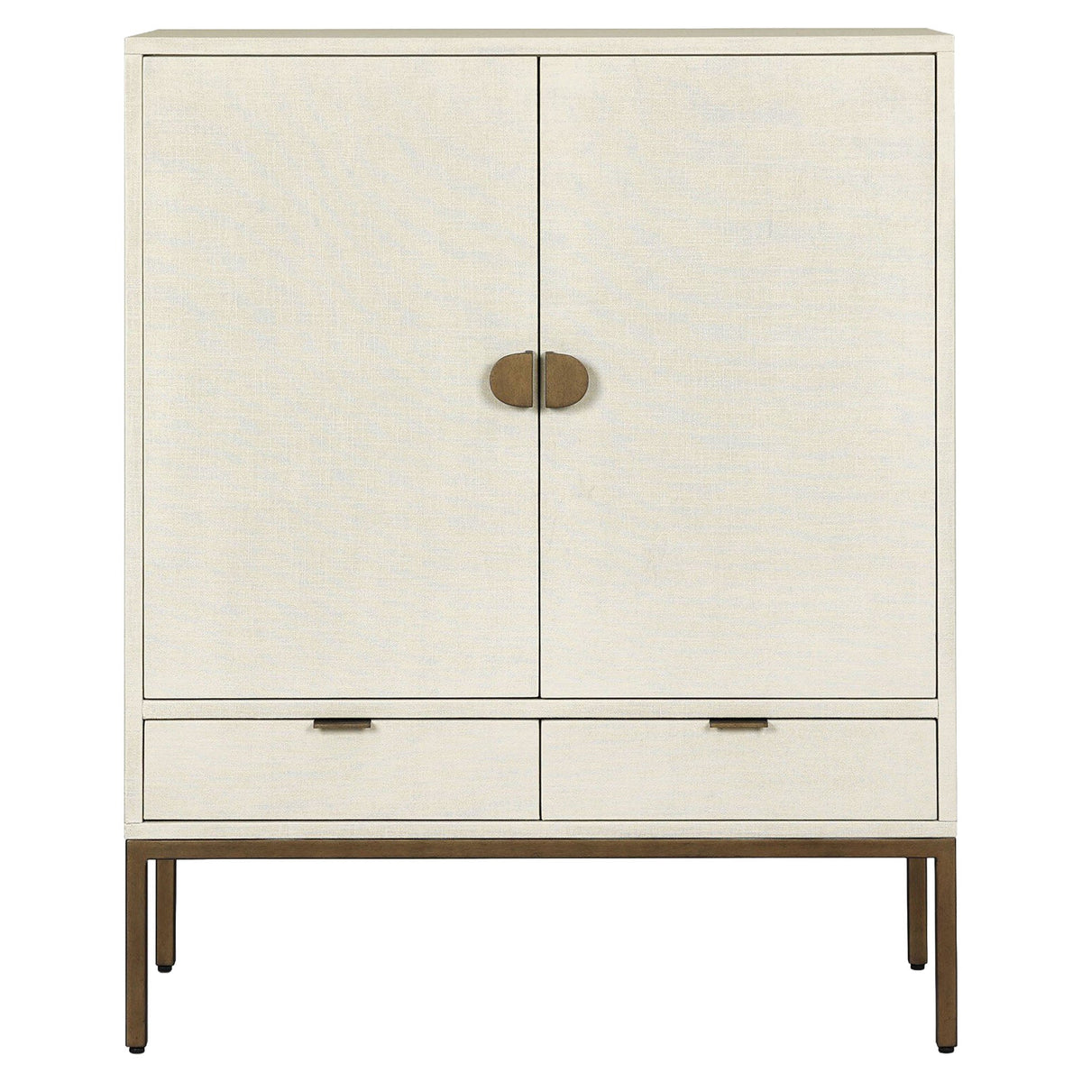 Cressida Bar Cabinet - Ivory Painted Linen