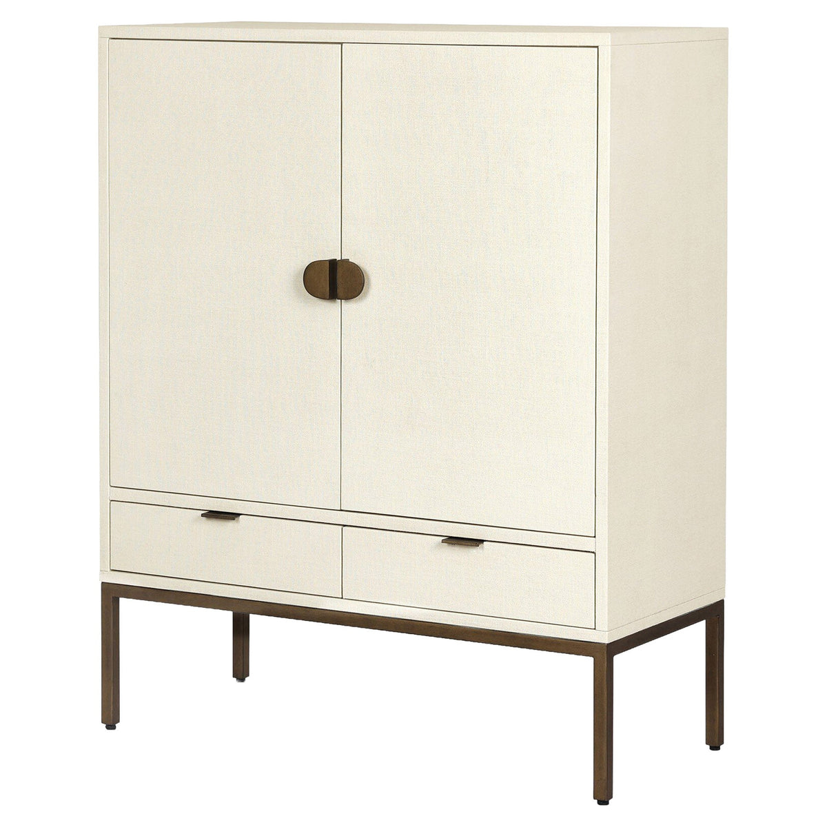 Cressida Bar Cabinet - Ivory Painted Linen